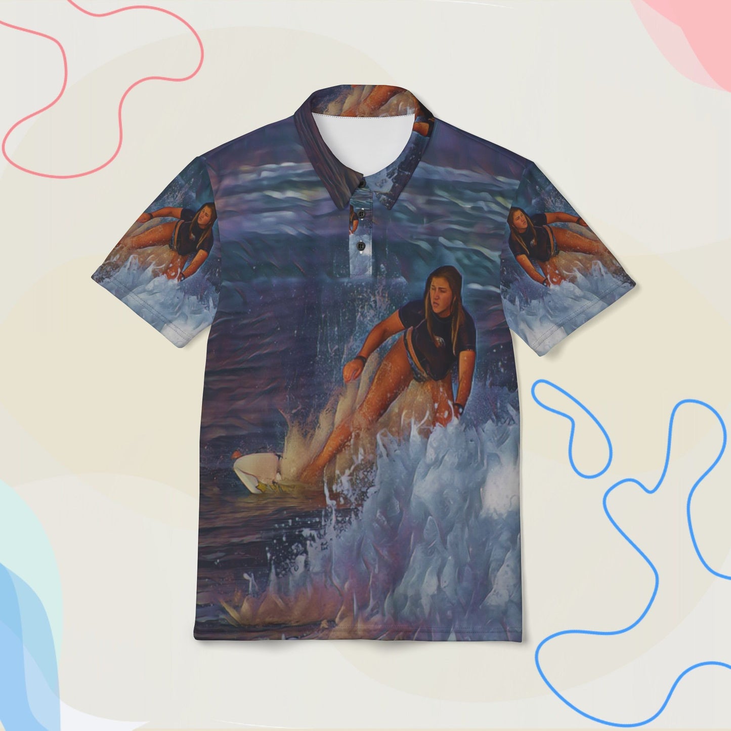 "Wave Queen: Riding the Dawn"