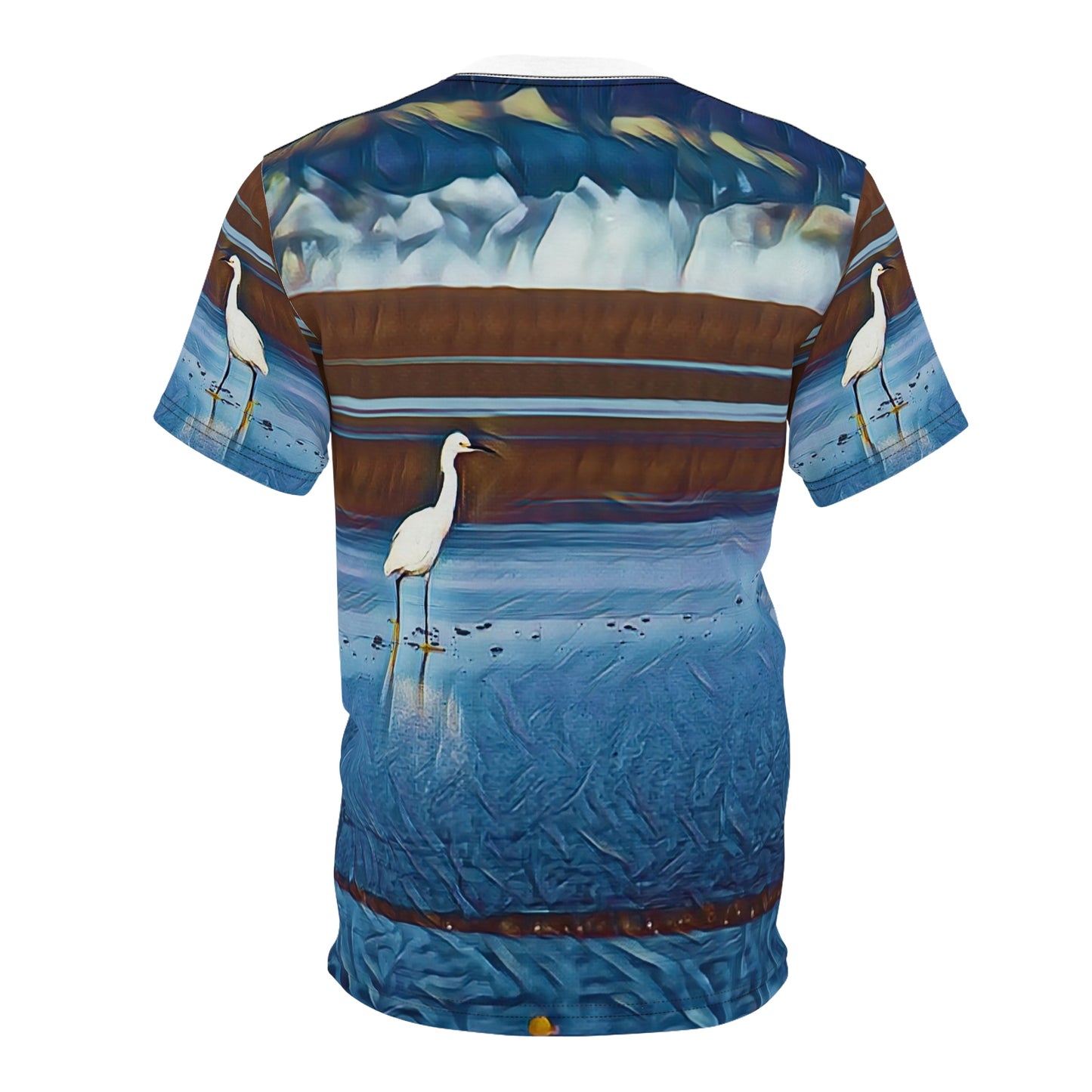 Coastal Hunter Heron Unisex All Over Print Tee