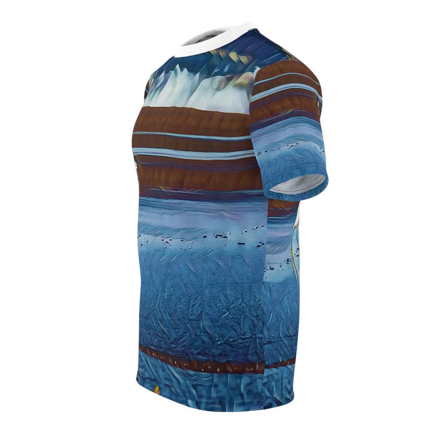 Coastal Hunter Heron Unisex All Over Print Tee