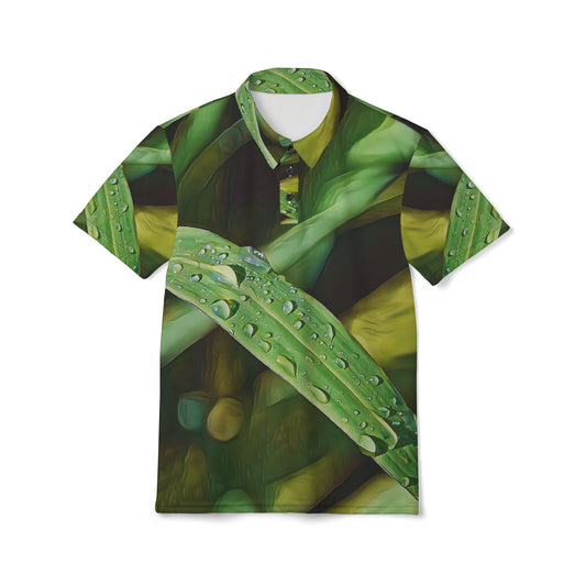 Morning Dew Verdant Unisex All Over Print Polo Shirt