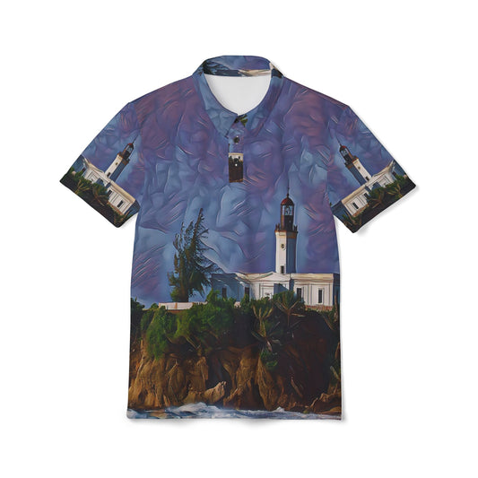 The "Guardian of Maunabo" All-Over Print Lighthouse Polo