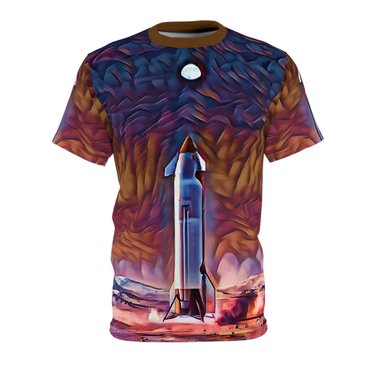 Starship Mars Landing Unisex All Over Print Tee