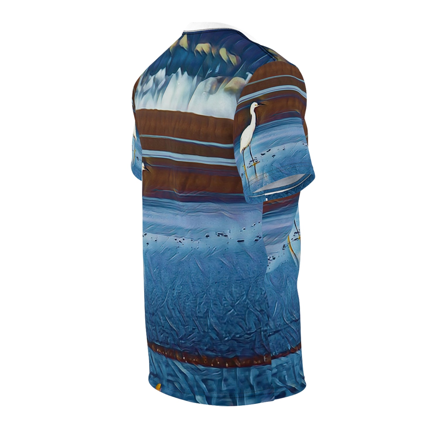 Coastal Hunter Heron Unisex All Over Print Tee