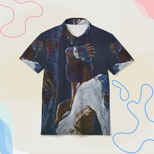 "Emerald Sentinel: Green Iguana in the Dry Mangrove"