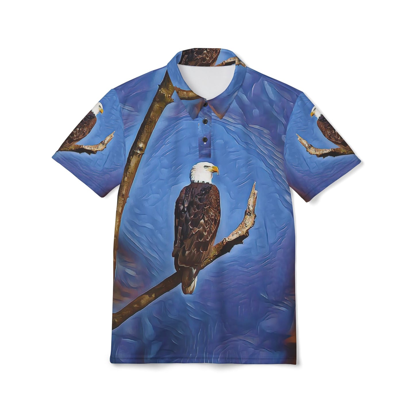 The "Sovereign Skies" Bald Eagle All Over Print Polo