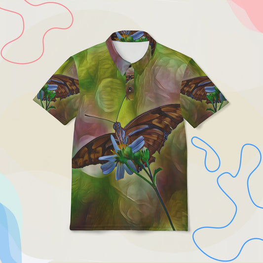 "Butterfly in Bloom — Blue Blossom Landing"