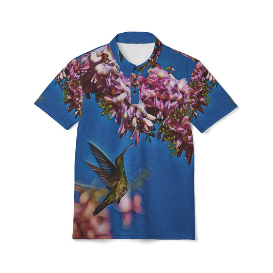 Morning Nectar Hummingbird Unisex All Over Print Polo Shirt