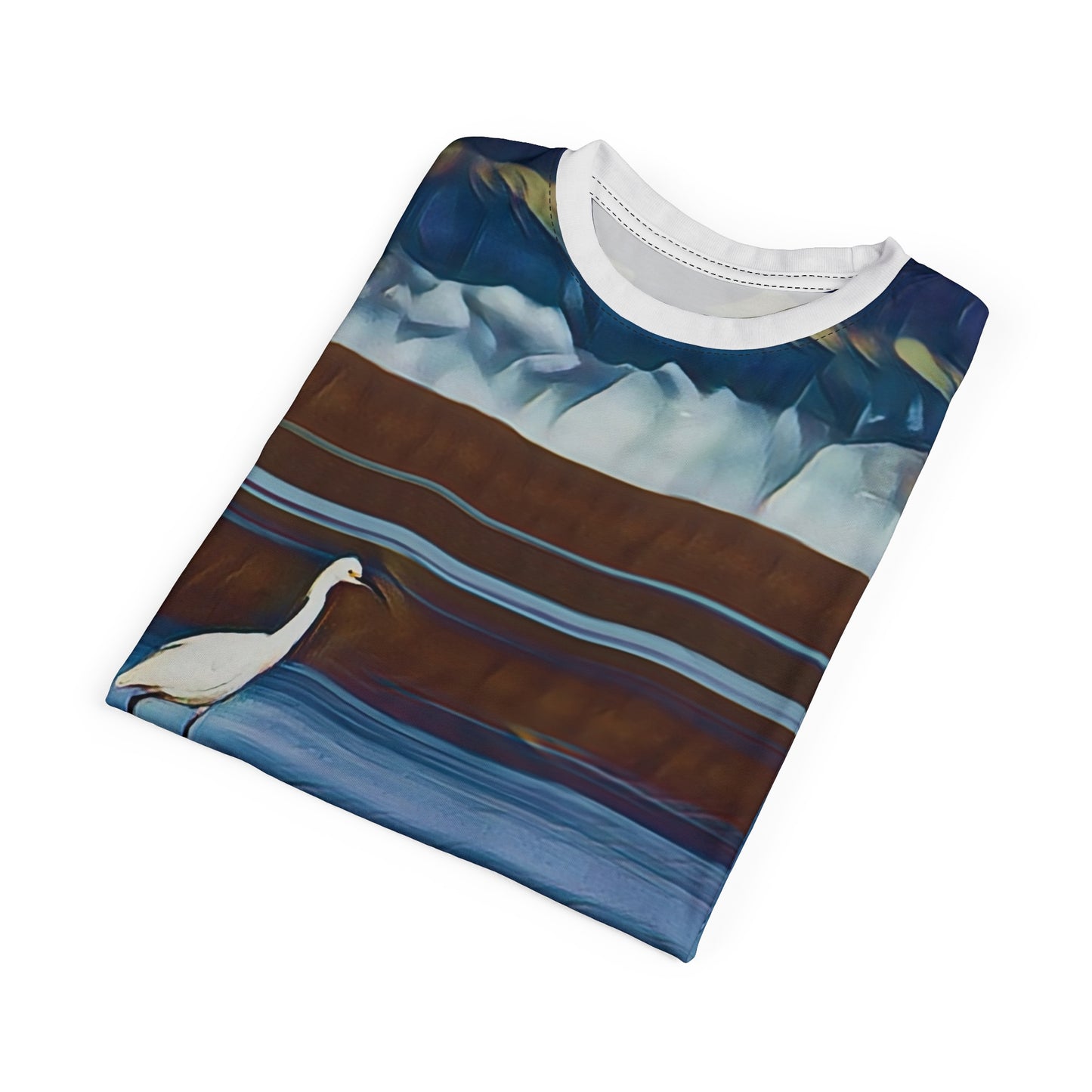 Coastal Hunter Heron Unisex All Over Print Tee