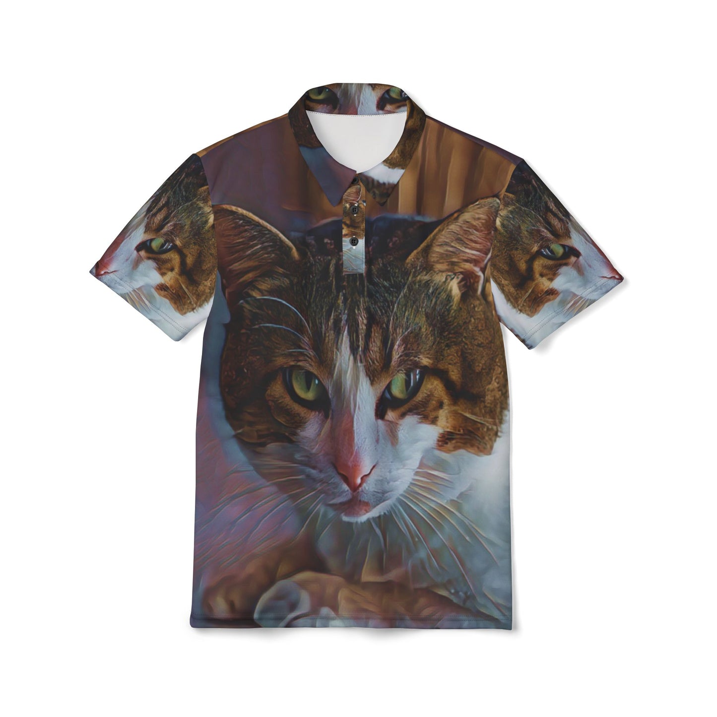 The "Grand Paws" Cat Portrait All Over Print Polo