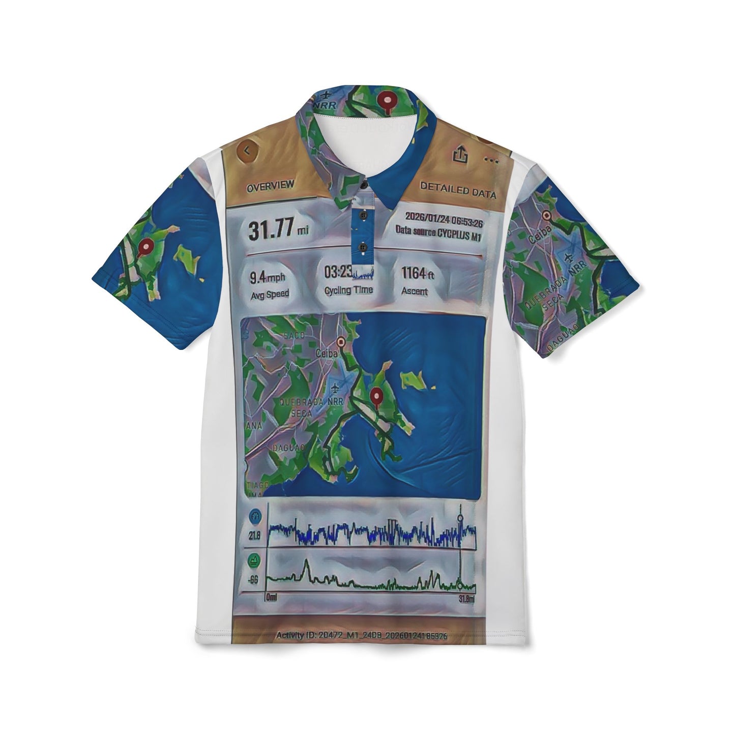 The "Roosevelt Road" MTB Trail All Over Print Polo