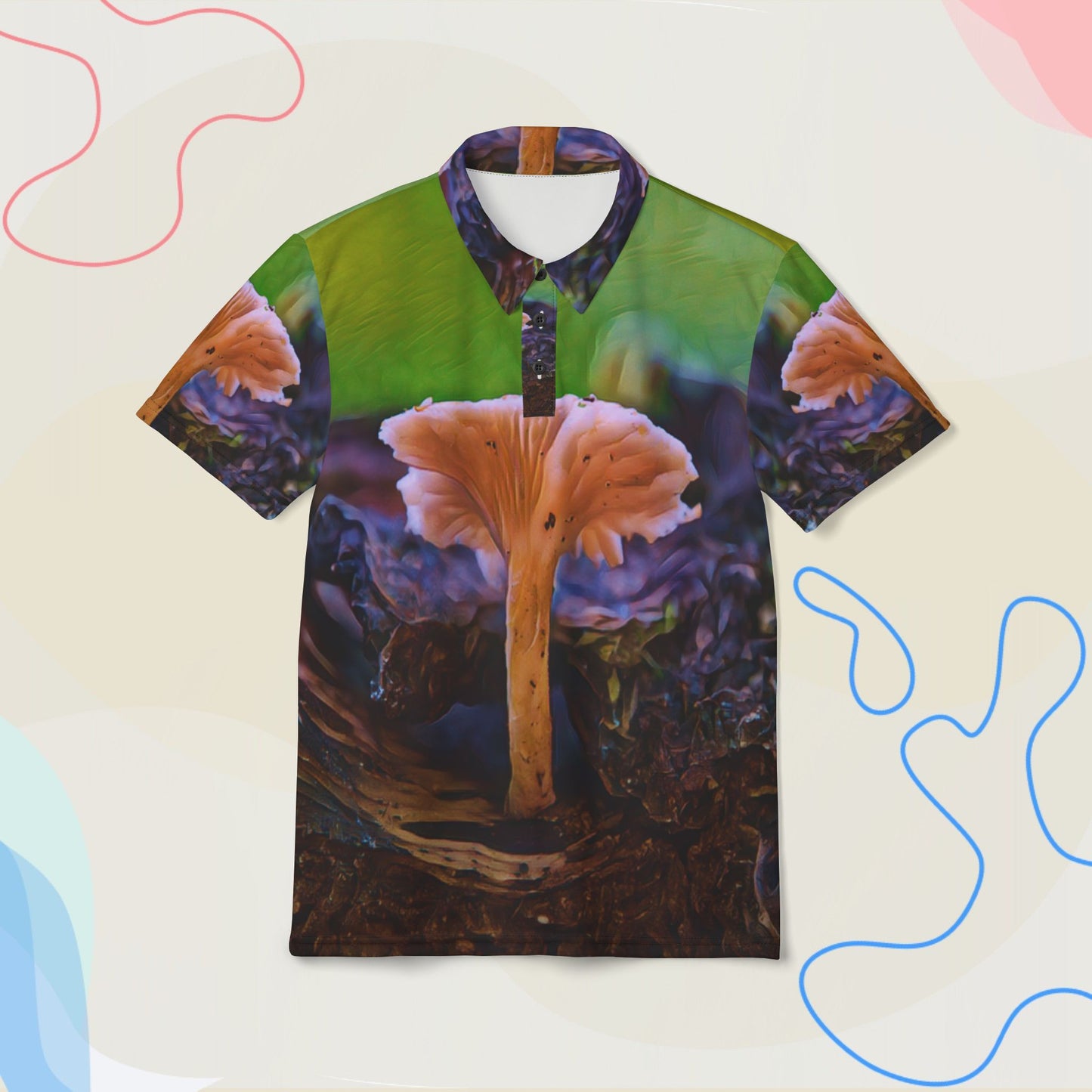 "Tropical Bloom: Forest Mushroom in Vivid Detail"