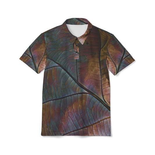 Earthy Tobacco Leaf Unisex All Over Print Polo Shirt