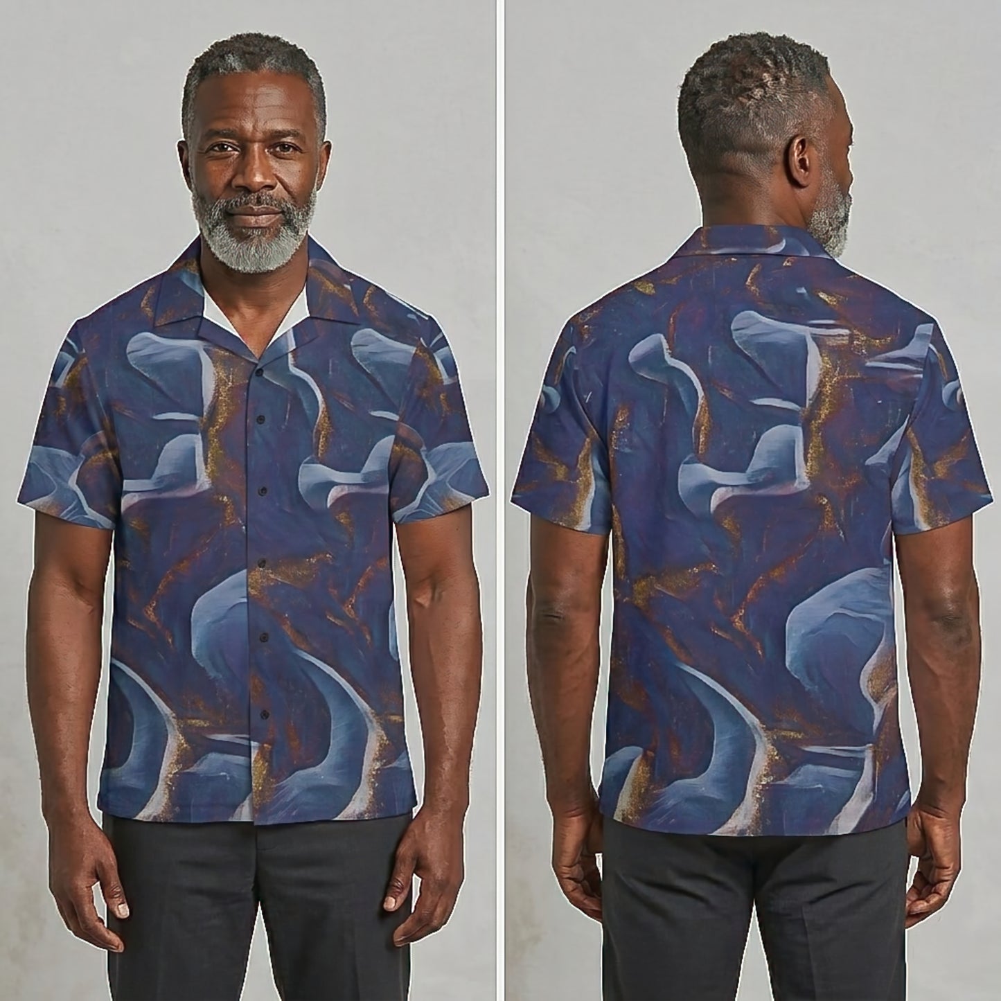 Volcanic Shore Abstract Hawaiian All Over Print Shirt